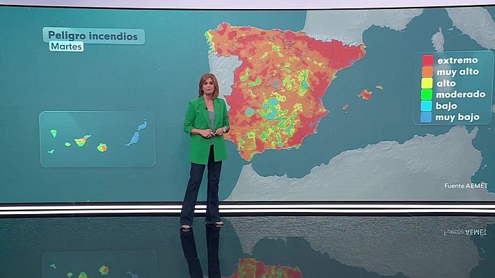 El tiempo - Temperaturas muy altas, máximas superiores a los 36-38 grados en zonas de la Península y archipiélagos