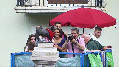 Los turolenses se fotograf�an con el Torico en las Fiestas del �ngel - Noticias Arag�n | Ver