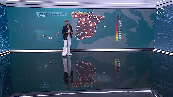 El tiempo - Las máximas descenderán en Galicia y en el Cantábrico, ascenderán en el tercio este y en Baleares