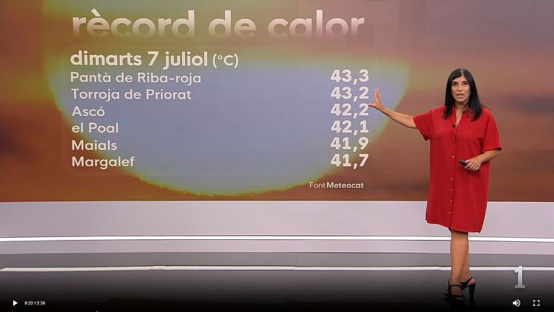 El Temps amb S�nia Papell (08/07/2026) | RTVE Catalunya - El temps | Veure