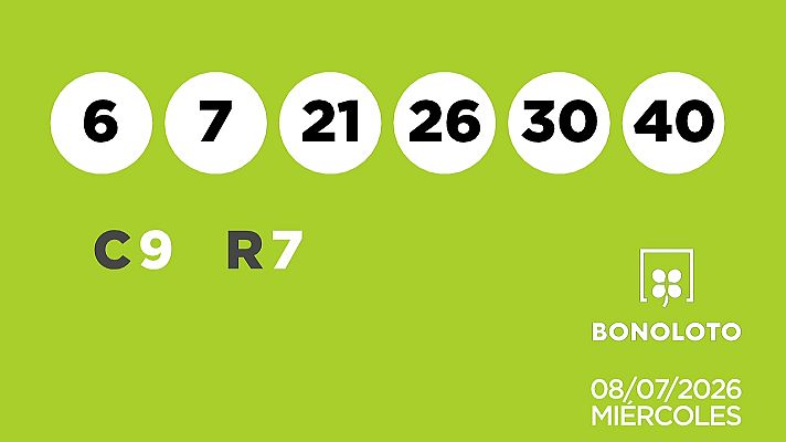 SELAE - Sorteo de la Lotería Bonoloto del 08/07/2026