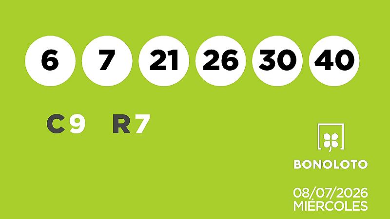 Sorteo de la Lotería Bonoloto del 08/07/2026 - Ver ahora