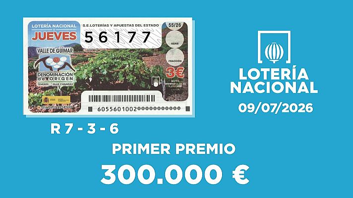 SELAE - Sorteo de la Lotería Nacional del 09/07/2026