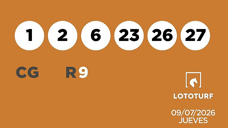 Sorteo de la Lotería Lototurf del 09/07/2026 - Ver ahora