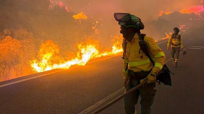 Telediario 1 - Mueren al menos 12 personas en el incendio de Los Gallardos, Almería