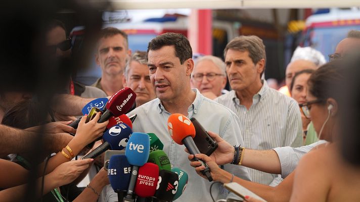 Telediario 1 - Juanma Moreno, en TVE: "Nos preocupan 23 personas no localizadas"