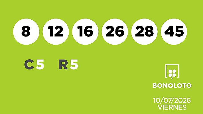 SELAE - Sorteo de la Lotería Bonoloto y Euromillones del 10/07/2026