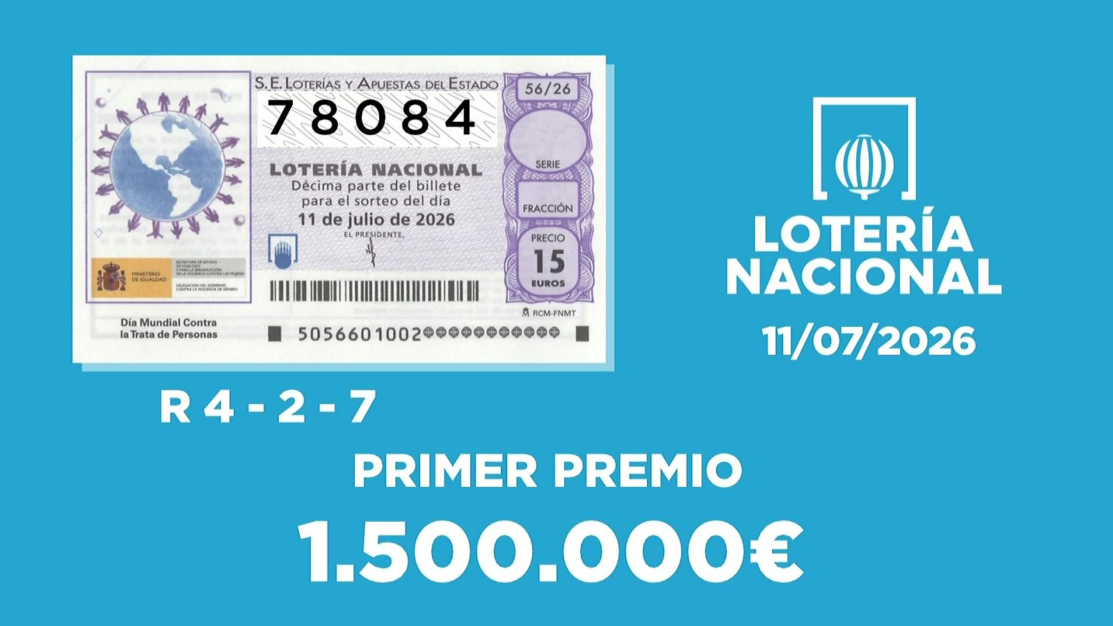 Sorteo de la Lotería Nacional del 11/07/2026 - Ver ahora