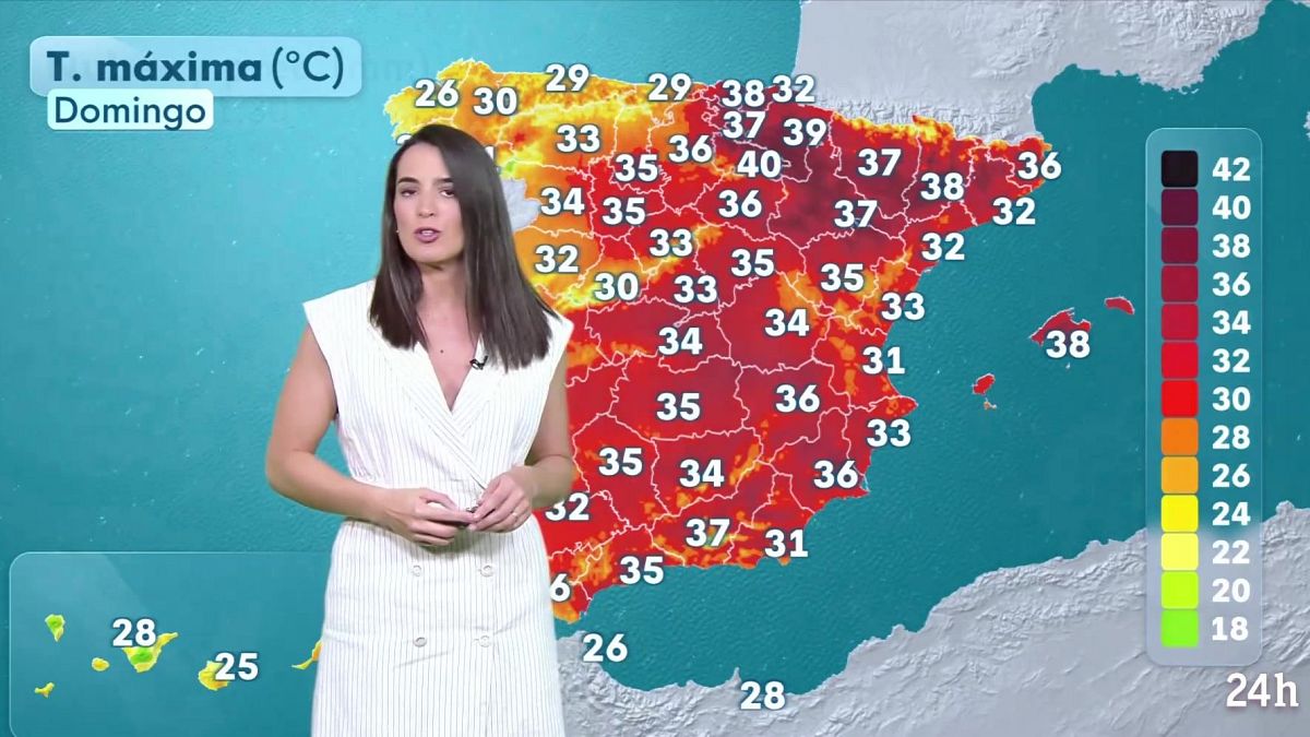 M�ximas de hasta 38�C en el nordeste, Cant�brico y Mallorca, con tormentas por la tarde