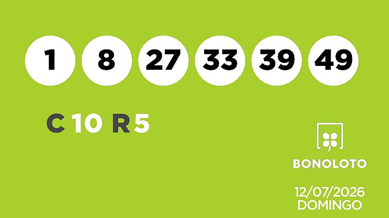 Sorteo de la Lotería Bonoloto del 12/07/2026 - Ver ahora