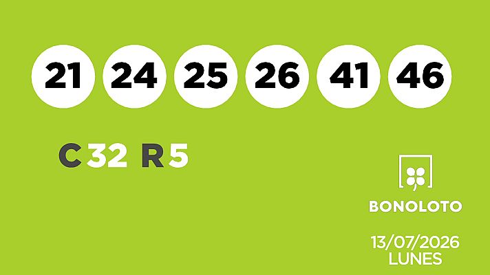 SELAE - Sorteo de la Lotería Bonoloto del 13/07/2026