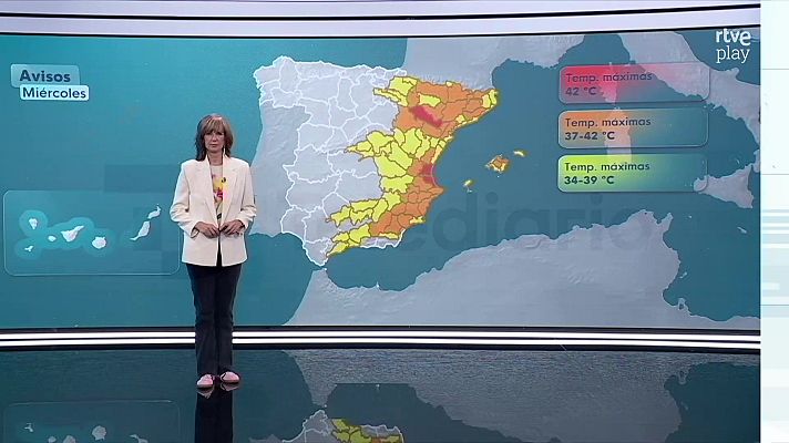 El tiempo - Temperaturas máximas elevadas en Baleares y mitad este de la Península