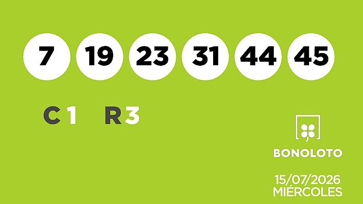 SELAE - Sorteo de la Lotería Bonoloto del 15/07/2026