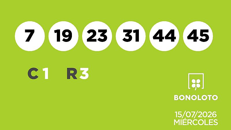 Sorteo de la Lotería Bonoloto del 15/07/2026 - Ver ahora