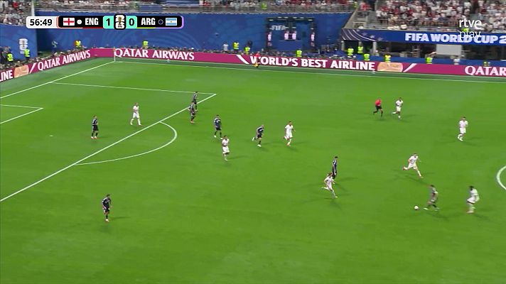 Entrada de Djed Spence en el minuto 56 del Inglaterra - Argentina (1-0) | Mundial 2026 | Ver vídeo