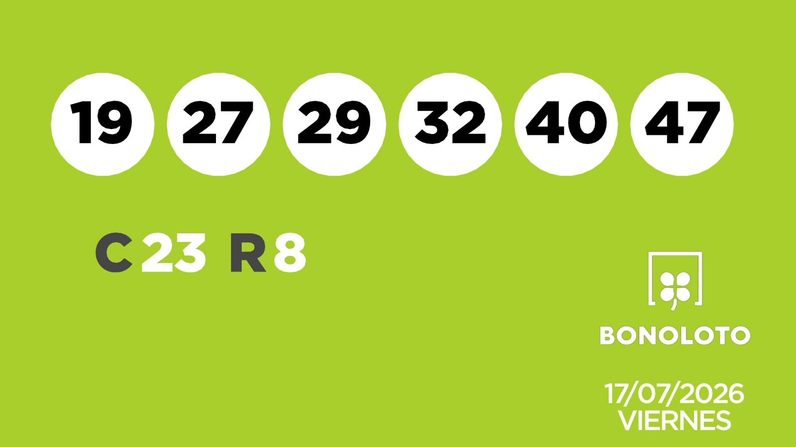 Sorteo de la Lotería Bonoloto y Euromillones del 17/07/2026 - Ver ahora
