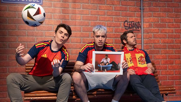 Javi Torres, La Sotanita y Pedro ‘El Ingeniero’ en el set de fútbol de calle