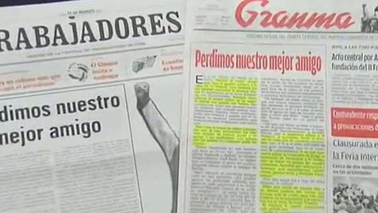 CUBA REACCIÓN CASTRO MUERTE CHÁVEZ