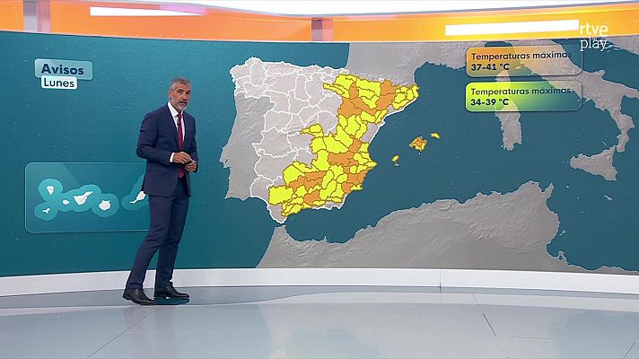 El tiempo - Tormentas y chubascos fuertes con granizo en el interior sureste peninsular, interior de Galicia y Tarragona