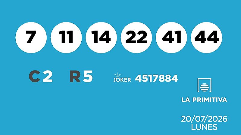 Sorteo de la Lotería Primitiva y Joker del 20/07/2026 - Ver ahora