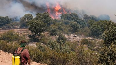 Emergencia por el incendio de La Mierla