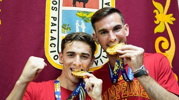 Gavi, Fabi�n y �lex Baena, andaluces y campeones del mundo
