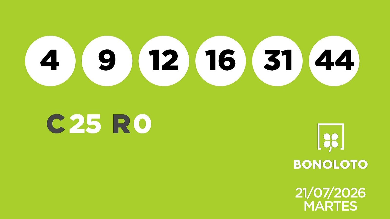 Sorteo de la Lotería Bonoloto y Euromillones del 21/07/2026 - Ver ahora