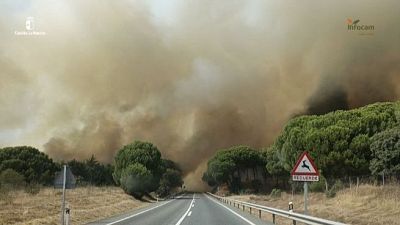 Un incendio en Almorox, Toledo, obliga a evacuar poblaciones en Madrid