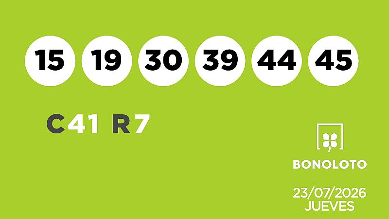Sorteo de la Lotería Bonoloto del 23/07/2026 - Ver ahora