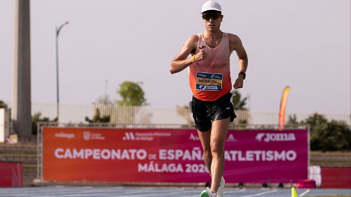 Paul McGrath, en marcha, e In�s L�pez, en disco, primeros campeones de Espa�a en M�laga