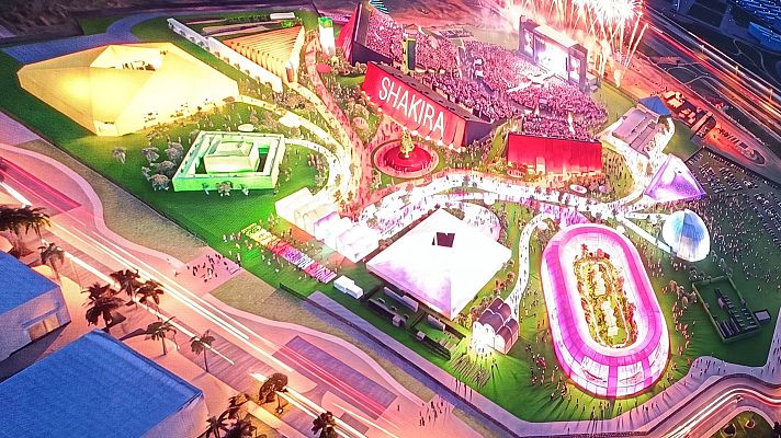 Telediario 1 - El estadio de Shakira se prepara para los 12 conciertos que la colombiana dará en Madrid