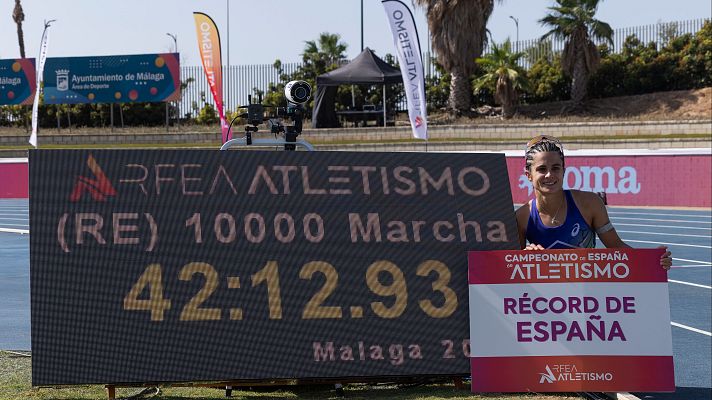 Atletismo - María Pérez bate el récord de España de los 10.000 metros marcha en Málaga