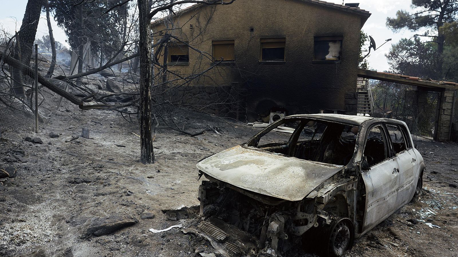 El paisaje desolador que dejan los incendios en Ávila y Madrid