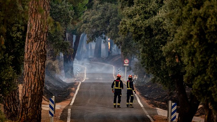 Telediario Fin de Semana - Los incendios de Ávila y Madrid se unifican bajo un mando único y la emergencia nacional se extiende a Toledo