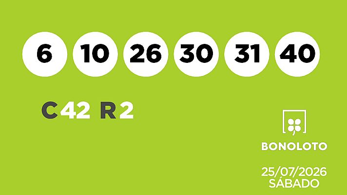 SELAE - Sorteo de la Lotería Bonoloto del 25/07/2026