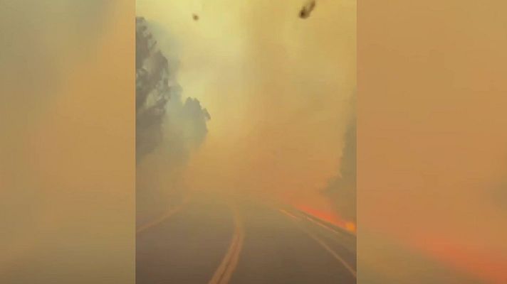 Fin de semana 24h - Bomberos de la Comunidad de Madrid circulan en medio de las llamas: "Dale pero sin parar"