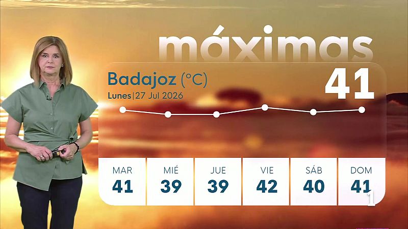 El Tiempo en Extremadura - 27/07/2026 - Ver ahora