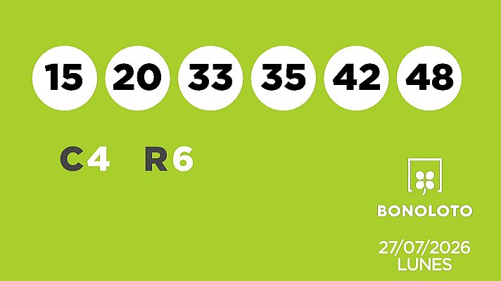 SELAE - Sorteo de la Lotería Bonoloto del 27/07/2026