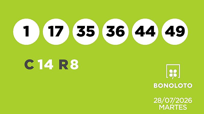 Sorteo de la Lotería Bonoloto y Euromillones del 28/07/2026 - Ver ahora