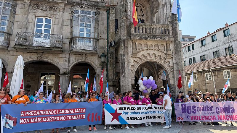 Coidadoras piden seguridade e mellores condicións laborais - Telexornal - Galicia | Vexa
