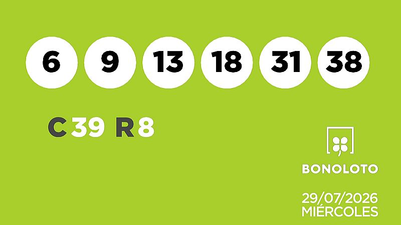 Sorteo de la Lotería Bonoloto del 29/07/2026 - Ver ahora