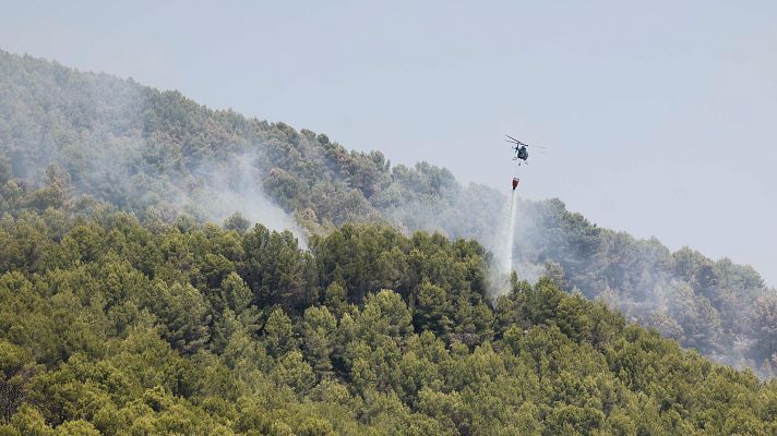 Telediario 1 - El incendio de Vall d’Uixó sigue activo tras calcinar ya 9.644 hectáreas en Castellón