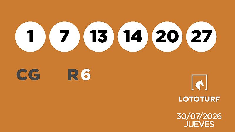 Sorteo de la Lotería Lototurf del 30/07/2026 - Ver ahora