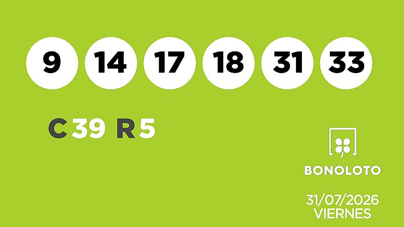 Sorteo de la Lotería Bonoloto y Euromillones del 31/07/2026 - Ver ahora
