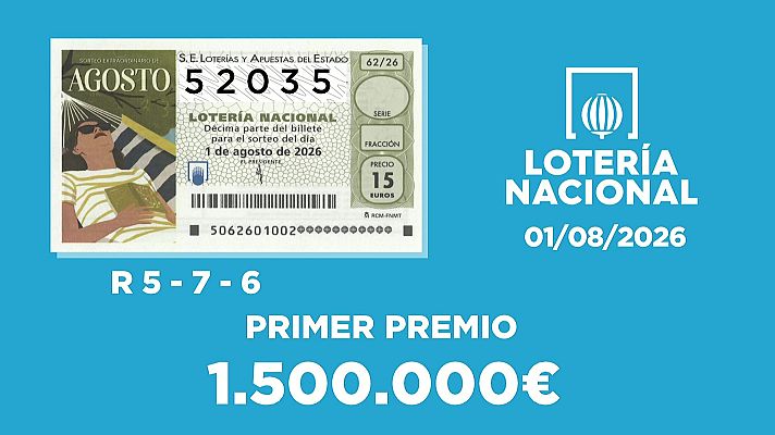 SELAE - Sorteo de la Lotería Nacional del 01/08/2026
