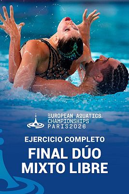 Natación - Iris Tió y Dennis González logran la plata europea en la final del dúo libre mixto en el Europeo de Natación