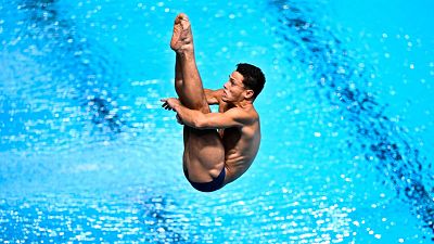 Campeonato de Europa de Deportes Acuáticos. Natación Saltos: Final femenina de plataforma y masculina de trampolín