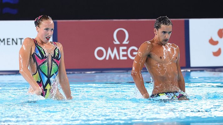 Natación - Jordi Cáceres y Carla Lorenzo finalizan 4º en la final del dúo técnico mixto del Europeo de Natación