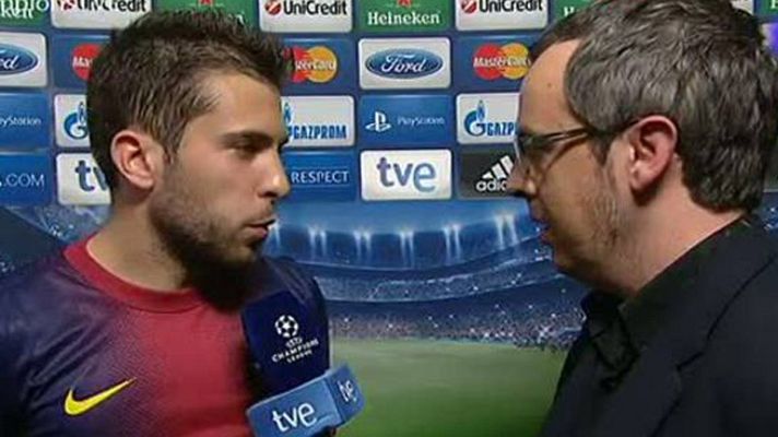 Champions League - Jordi Alba: "Se ha vuelto a ver al Barça de siempre"