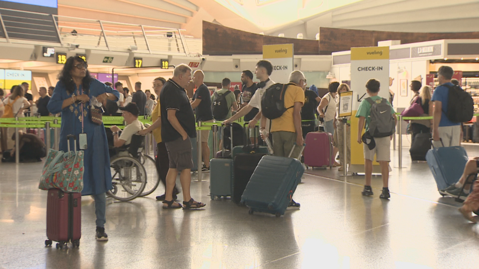 Día de operación salida en el aeropuerto de Loiu